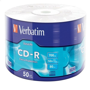 Cd-r 700mb 52x Dodatkowa Ochrona *50 Szt. Verbatim