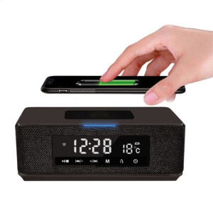 Głośnik Daily Bluetooth, Qi, Fm, Zegar