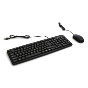 Klawiatura Us + Mysz Okm-05 Usb Czarna