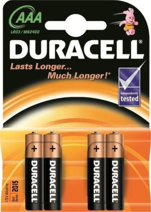 Baterie Duracell Alkaliczne 4 x AAA/LR03