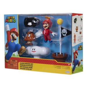 Super Mario Zestaw Cloud Diorama z 6,5 cm figurkami