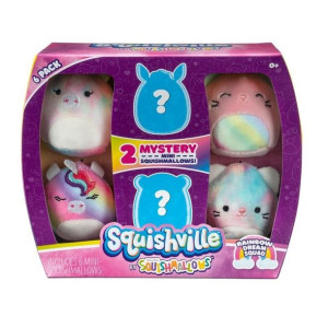SQUISHVILLE Mini Squishmallow Rainbow Dream, Pluszak, 6szt.