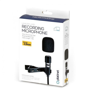 Platinet Lavalier Lapel Microphone Clip Black [45462]