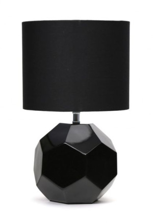 Platinet Table Lamp E27 25w Ceramic Cubic Base 1,5 M Cable Black [45672]