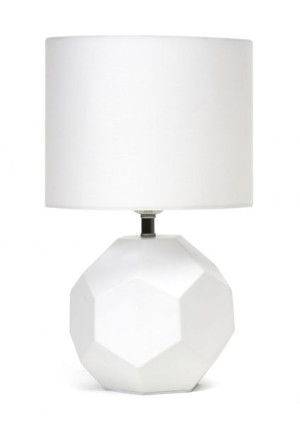 Platinet Table Lamp E27 25w Ceramic Cubic Base 1,5 M Cable White [45673]