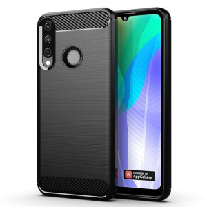 Carbon Case elastyczne etui pokrowiec Huawei Y6p czarny