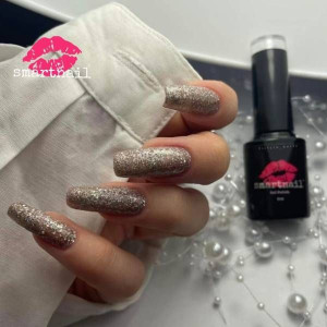 287 Smartnail Galaxy Look Lakier hybrydowy 6 ml 6g BROKATOWY BRĄZOWY Odcien