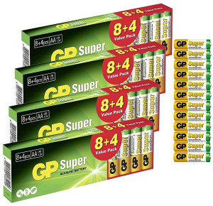 GP Super 48x Bateria Duży Paluszek Alkaliczna Baterie AA LR6 1,5 V 48szt