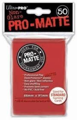 ULTRA-PRO Deck Protector - Pro-Matte Non-Glare Red (Czerwone) 50 szt.