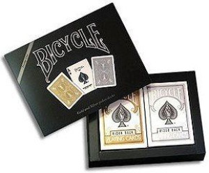 Bicycle: Prestige Gold and Silver poker decks