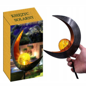 Lampa Solarna Ogrodowa Wbijana Księżyc