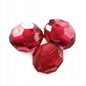 Kryształki Okrągłe Burgund 14mm 8szt