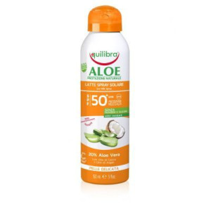 Outlet, Aloesowe Mleczko do Opalania w Sprayu SPF50, Equilibra, 150 ml