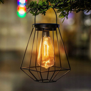 Lampa Solarna Wisząca Sznur LED Ogrodowa Ozdobna