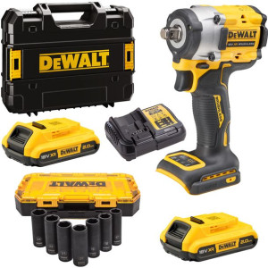 Klucz udarowy 406Nm DeWALT DCF921D2 + 7 nasadek