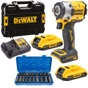 Klucz udarowy 406Nm DeWALT DCF921D2 + 20 nasadek