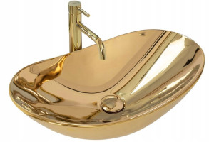 Umywalka Ceramiczna Lustrzana Royal Gold Złota