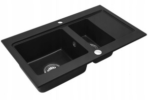 Zlewozmywak Granitowy Rea Fox Black
