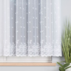 Firanka żakardowa biała 150cm