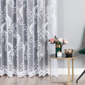 Firanka żakardowa biała 250cm