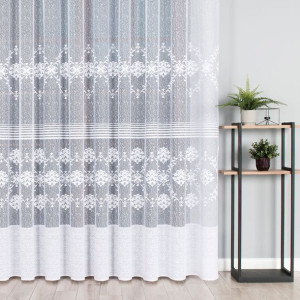 Firanka żakardowa biała metraż 280cm