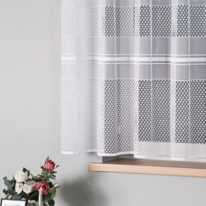 Firanka żakardowa biała metraż 150cm