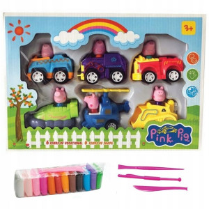 Świnka Peppa Zabawka Autka Figurki Napęd + Gratis