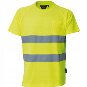 T-shirt Ostrzegawczy Żółty Vizwell Vwts01-by/l