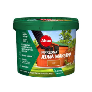 ALTAX Impregnat DREWNO Jedna Warstwa 10l CEDR