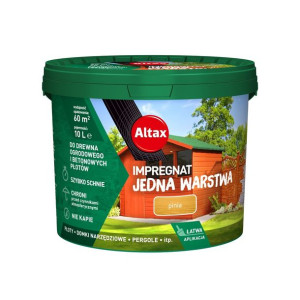 ALTAX Impregnat DREWNO Jedna Warstwa 10l PINIA