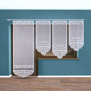 Piękny panel biały żakardowy ARATO 140x60cm