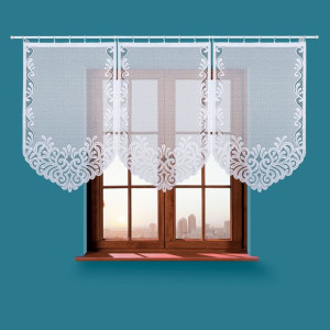 Piękny panel biały żakardowy  ELEN 120x75