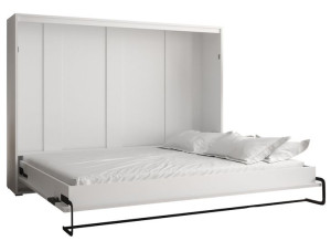 Łóżko w szafie, półkotapczan HOME 160 poziomy, 160x200, 4 kolory wstawek
