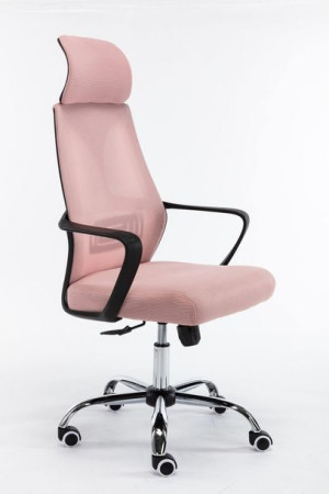 Ergonomiczny Fotel Biurowy Obrotowy Siatka Różowy