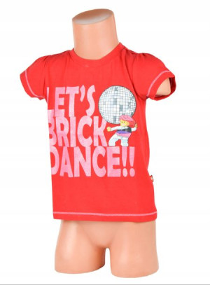 Koszulka Dziewczęca T-Shirt Dziecięcy Lego Wear 134 Cm Czerwona