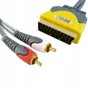 kabel audio SCART EURO 2x cinch RCA 2m