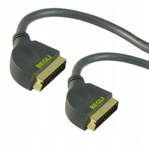 Kabel EURO-EURO eurozłącze SCART 21p 3m HIFI