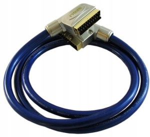 Kabel EURO-EURO eurozłącze SCART 21p przewód 0,6m