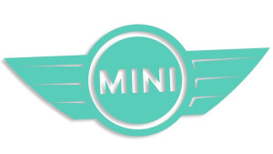 Wycinana naklejka MINI miętowa