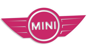 Wycinana naklejka MINI różowa