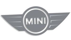Wycinana naklejka MINI szara