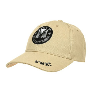 Beżowa modna czapka z daszkiem baseballówka SWAT uniwersalna cz-m-61