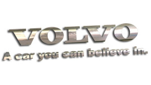 Wycinana naklejka VOLVO A CAR YOU CAN BELIEVE IN chrom