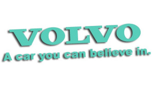 Wycinana naklejka VOLVO A CAR YOU CAN BELIEVE IN miętowa