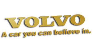 Wycinana naklejka VOLVO A CAR YOU CAN BELIEVE IN złota
