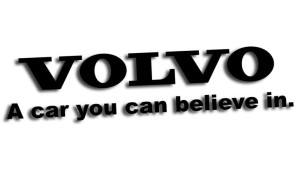 Wycinana naklejka VOLVO A CAR YOU CAN BELIEVE IN czarna