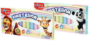 Plastelina Pastelova 12 kolorów Inspiria Schemat