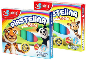 Plastelina dla dzieci 6 kolorów Inspiria Schemat