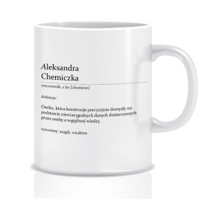 Kubek z grafiką dla chemika (imię, chemik)