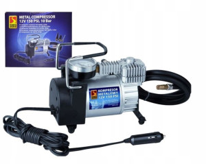 Kompresor Samochodowy Metalowy 150 Psi 10 Bar 12v